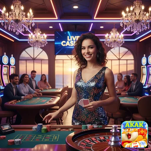 Ilustração de Acesse o aplicativo cassino akak para jogos em qualquer lugar