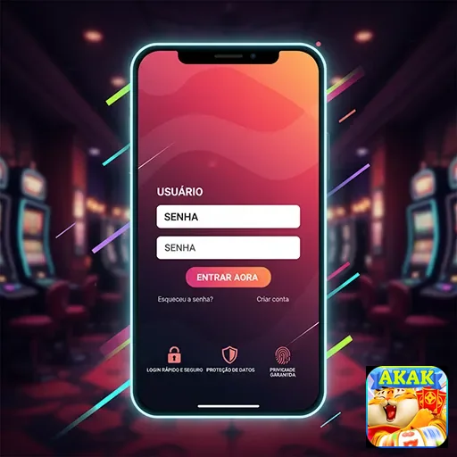 Ilustração de Acesse o cassino online akak com rapidez e segurança