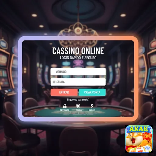 Ilustração de Acesse o cassino online akak com rapidez e segurança